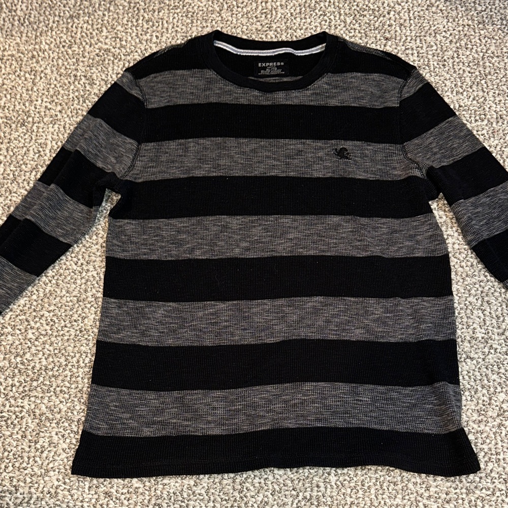 Express Striped Waffle Long Sleeve